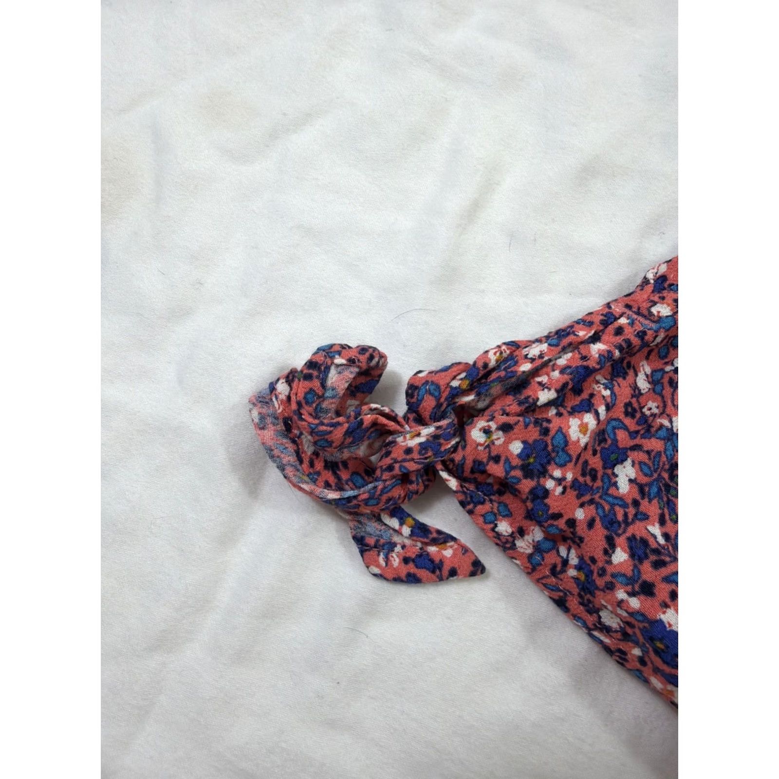 Gap VINTAGE? (No) -> Just: Gap Wrap Dress Women’s Medium Tie Sleeve Pink Flowers Pockets Knee Length Dress Size M / US 6-8 / IT 42-44 - 6 Thumbnail