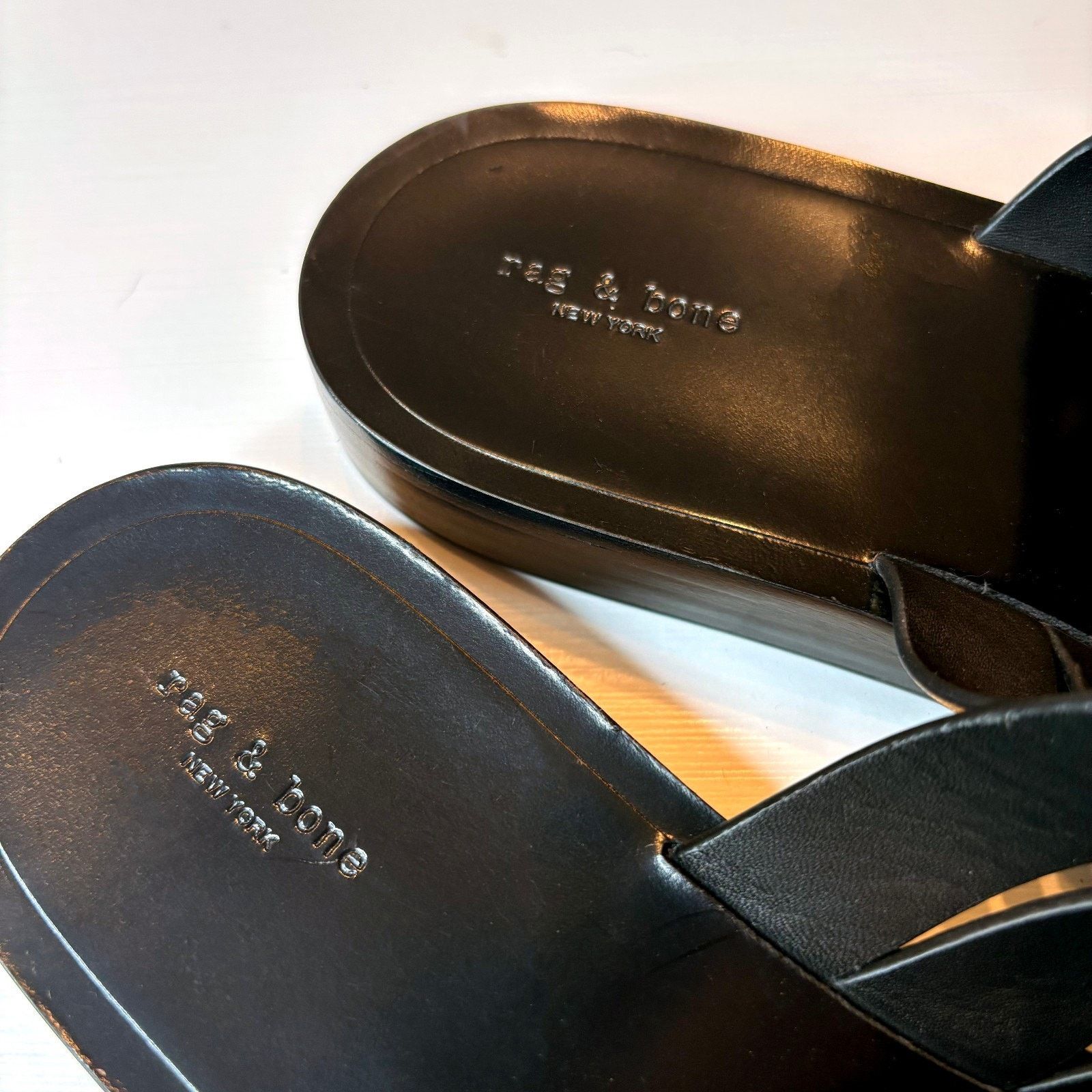Rag & Bone Rag & Bone Sandals Gold Leather Hartley Metallic Slide Sz 8 Size US 8 / IT 38 - 10 Thumbnail