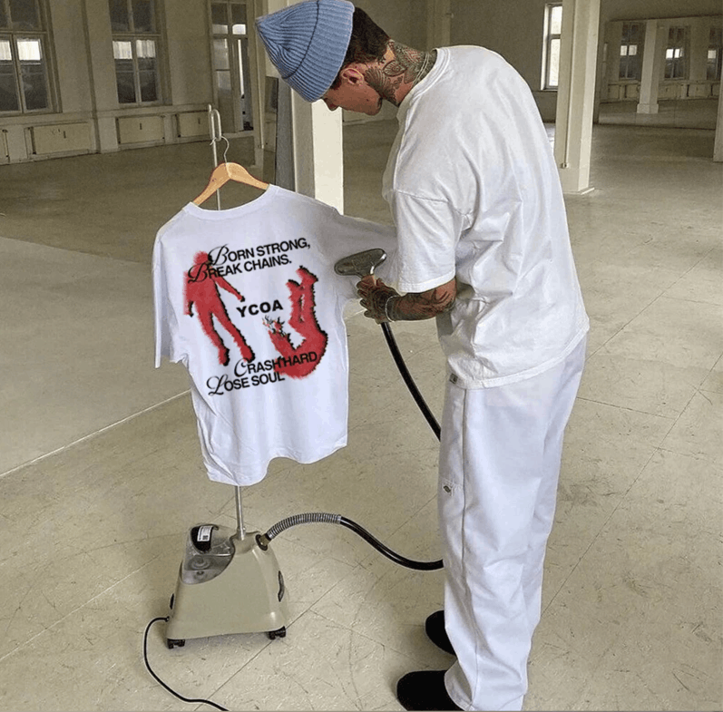 2 T-Shirt DTG Print Shadow Graphic