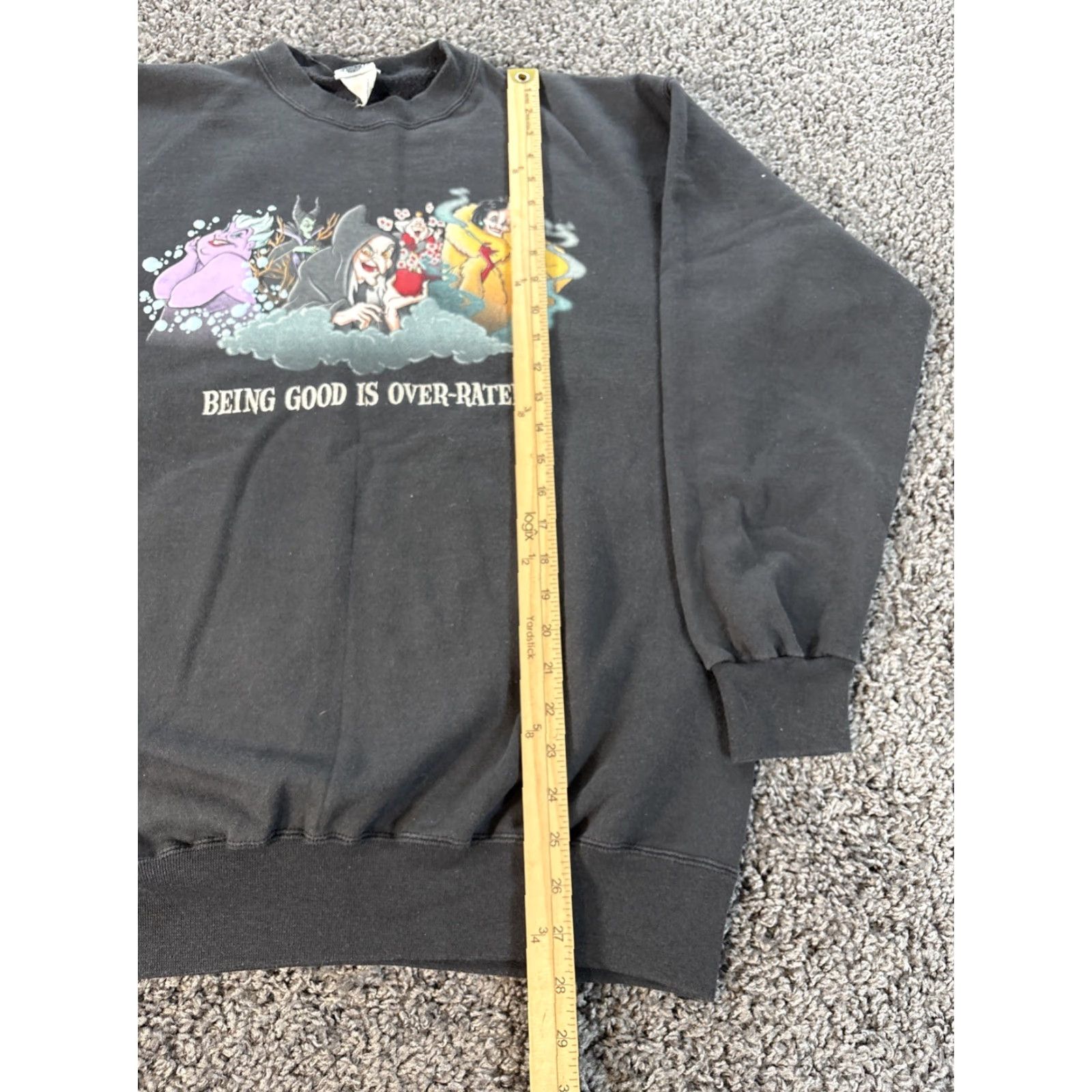Disney VINTAGE 90s Disney Villains Crewneck Sweatshirt Black L Unisex Adults Pullover Being Good Is Overrated Rare Size Large Size US L / EU 52-54 / 3 - 2 Thumbnail