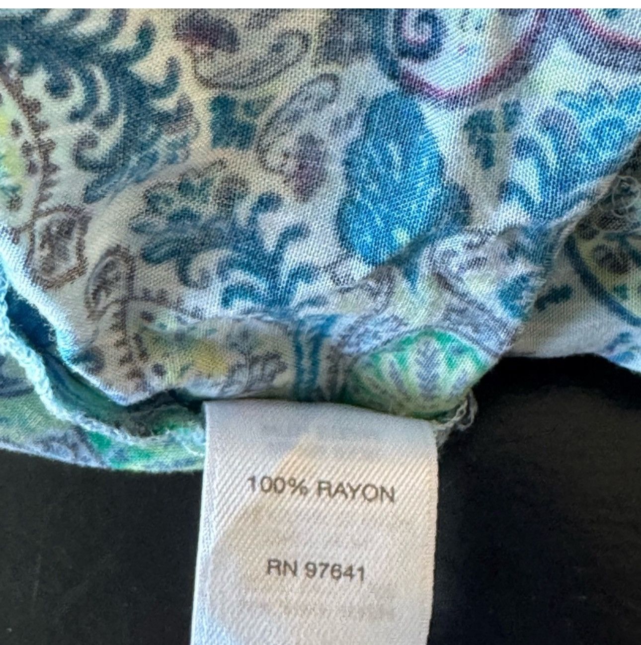 J. Jill J. Jill Blue and Green Sleeveless Lotus Crew Neck Blouse XL Size XL / US 12-14 / IT 48-50 - 5 Thumbnail