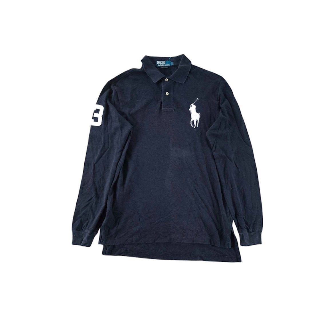 Vintage Polo Ralph Lauren Big Logo Black Rugby