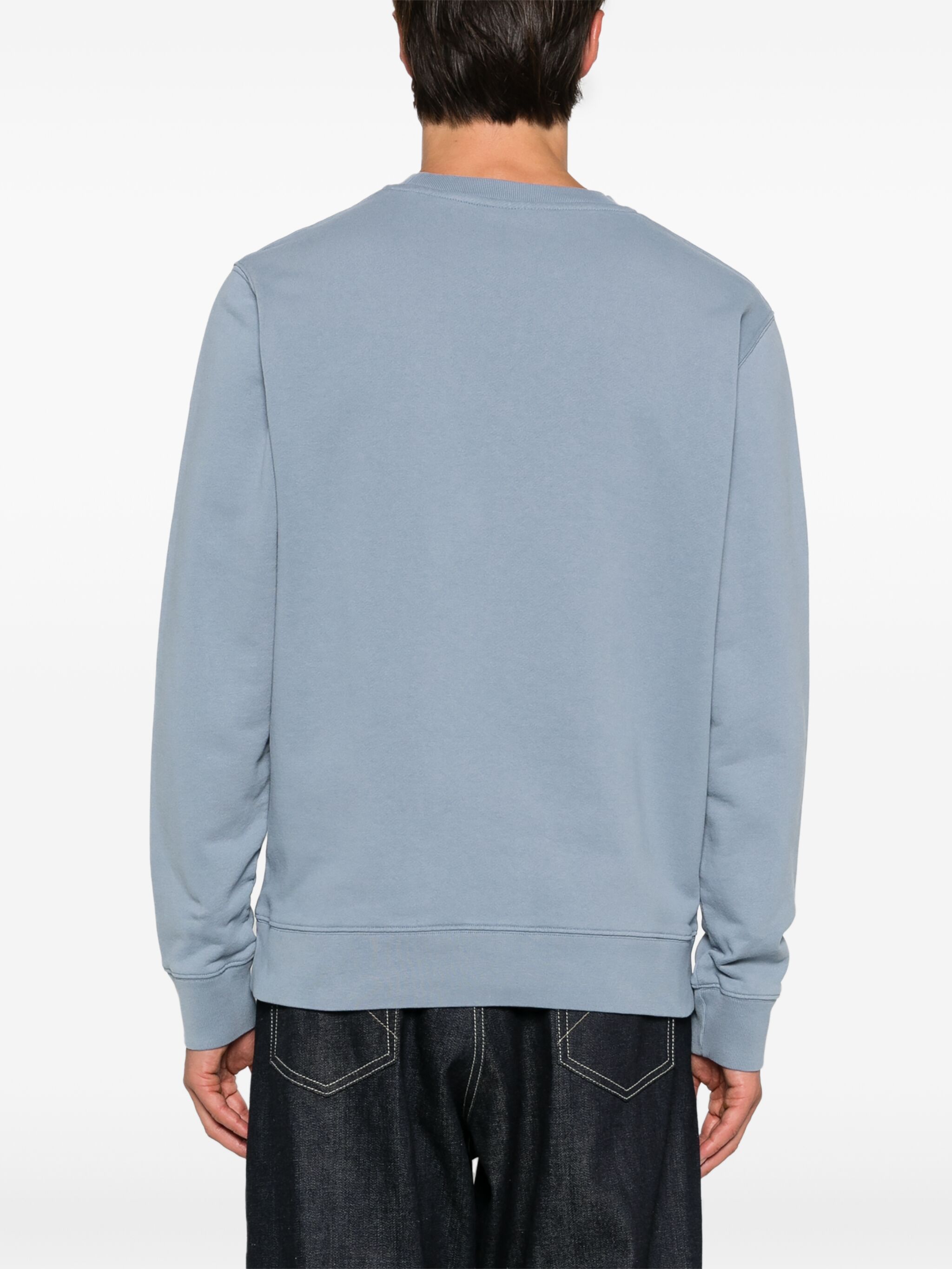 Maison Kitsune o1s22i1n1124 Fox Head Patch Sweatshirt in Light Blue Size US XL / EU 56 / 4 - 4 Thumbnail