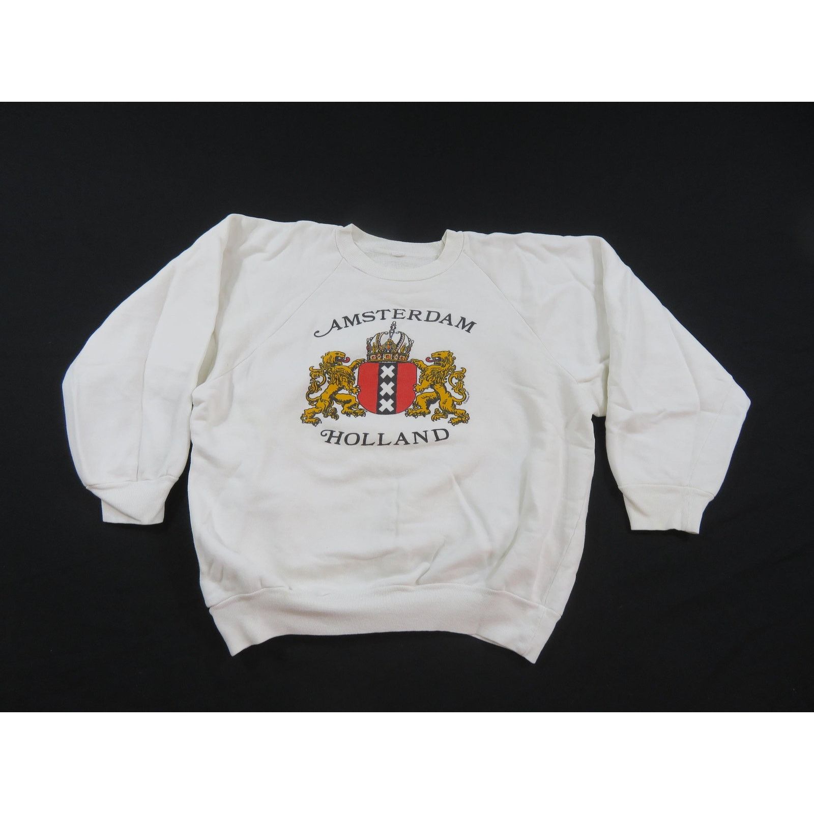 Other Amsterdam Holland Sweatshirt, White Raglan Sleeve Sz M 1980s Size M / US 6-8 / IT 42-44 - 1 Thumbnail