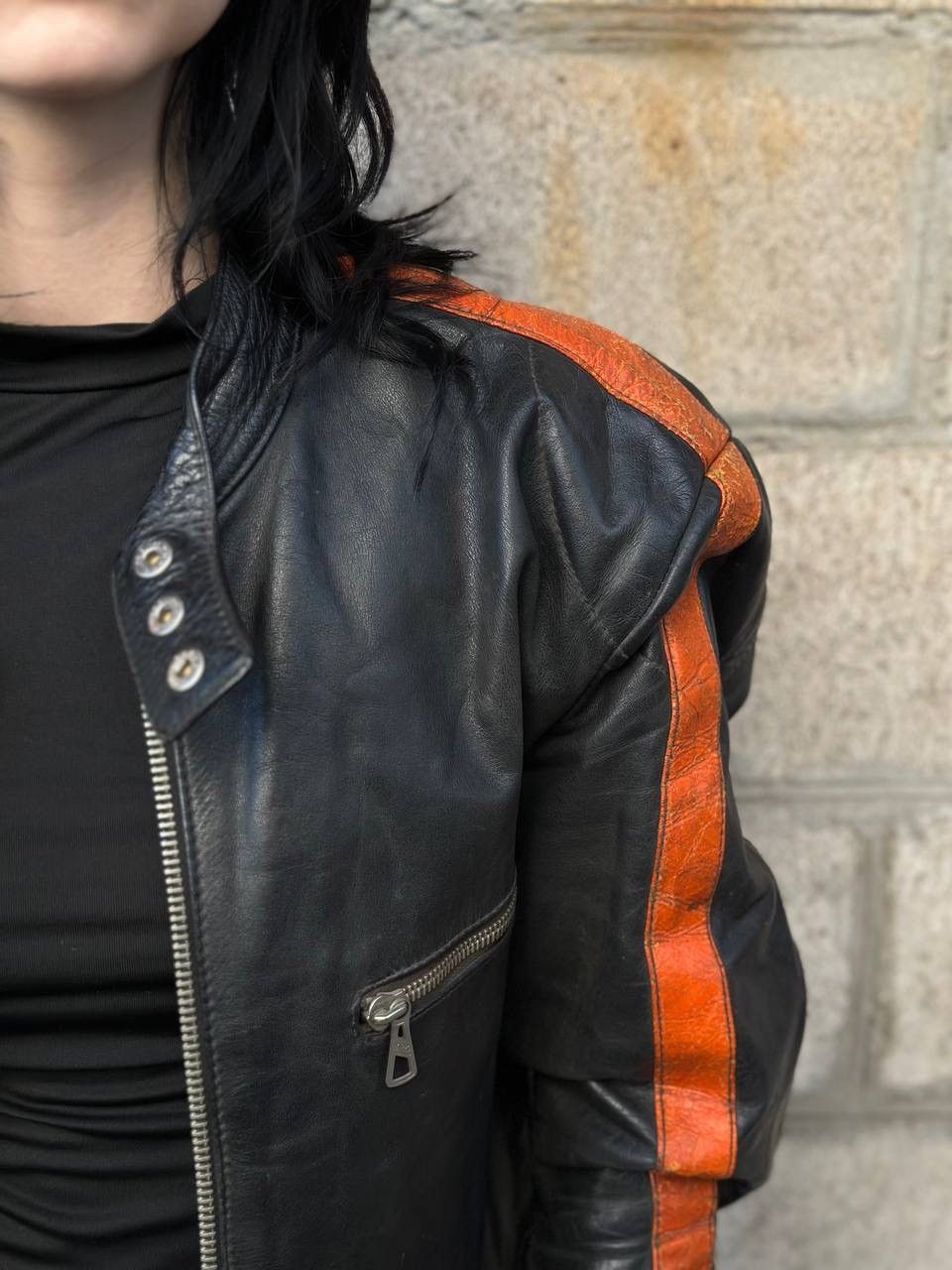 Leather VTG 60-70 Harro Moto Racing Jacket Size L- XL Distressed Size US L / EU 52-54 / 3 - 7 Thumbnail