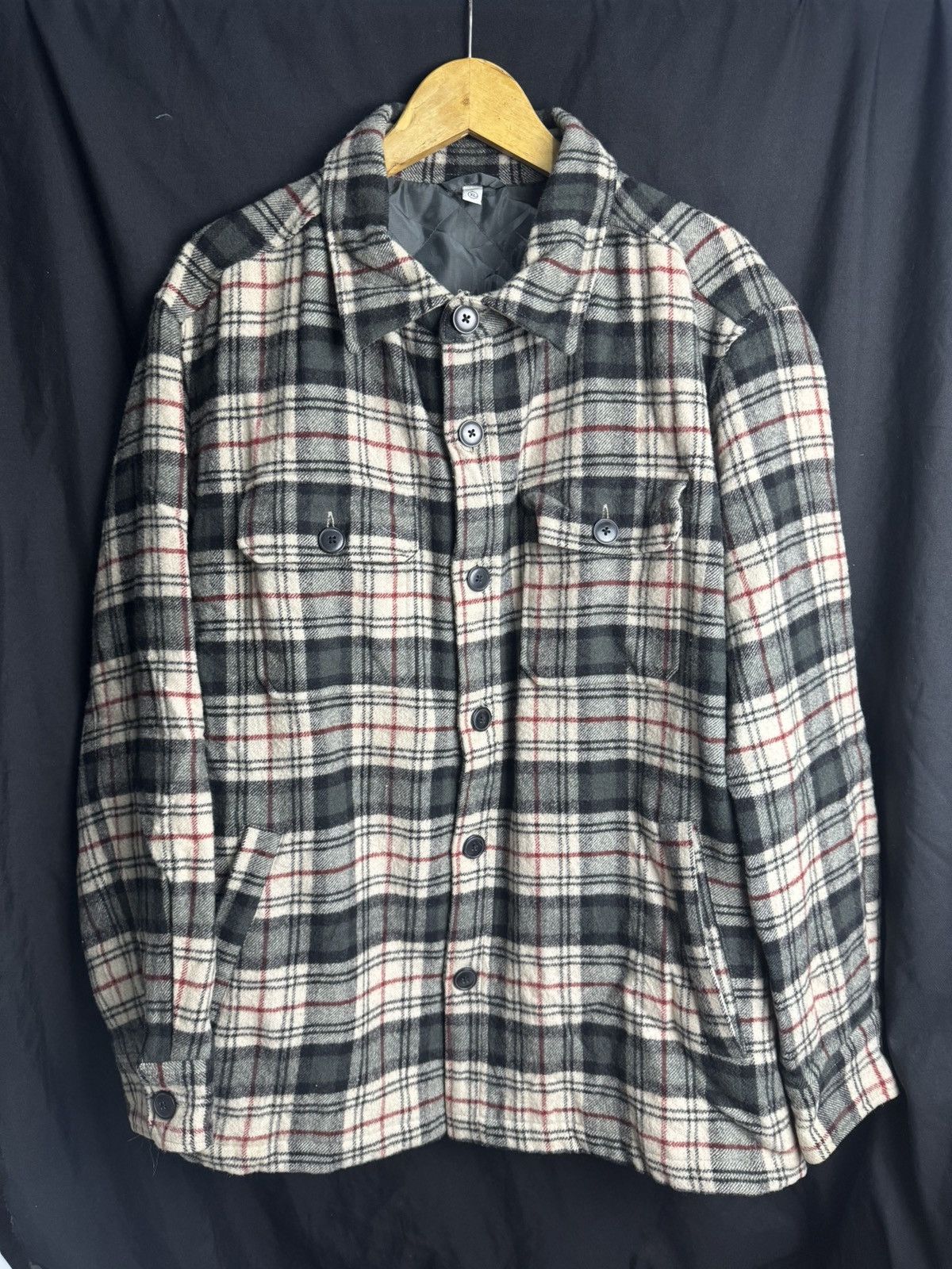 20471120 × Hysteric Glamour × Japanese Brand Japanese Outer Wool Button Shirt Size US XL / EU 56 / 4 - 1 Thumbnail