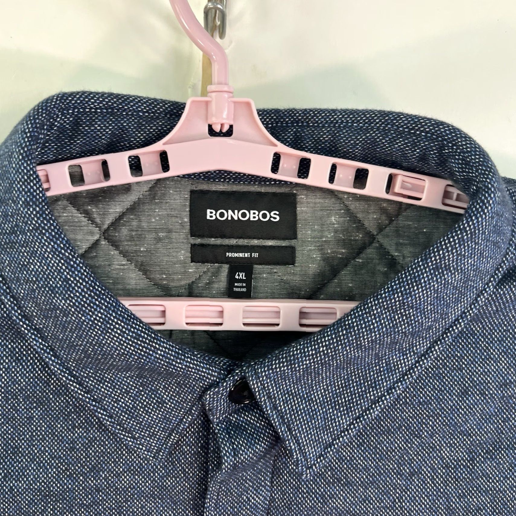 Bonobos Bonobos Shirt Mens 4XL Quilted Brushed Twill Button-Up Blue Regular Size 4XL Size US XXL / EU 58 / 5 - 3 Thumbnail