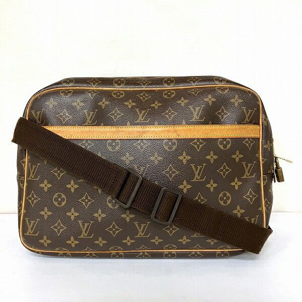 image of Louis Vuitton Monogram Reporter Gm in Brown, Women's