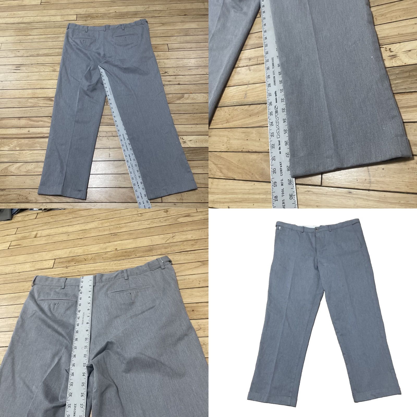 Lands' End Lands' End Gray Pants Mens 36x32 Flat Front Relax Stretch Cotton Work Trousers Pants Mens Gray 90s Preppy School Vintage No Mens Size US 36 / EU 52 - 8 Thumbnail