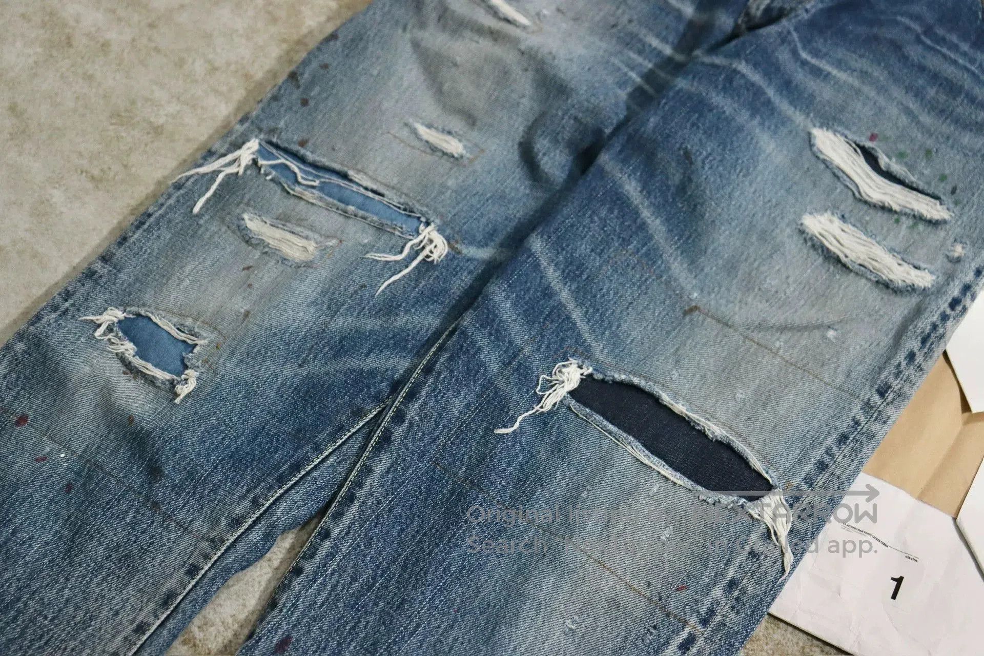 Visvim visvim journeyman tacked crash jeans. Size US 27 - 4 Thumbnail