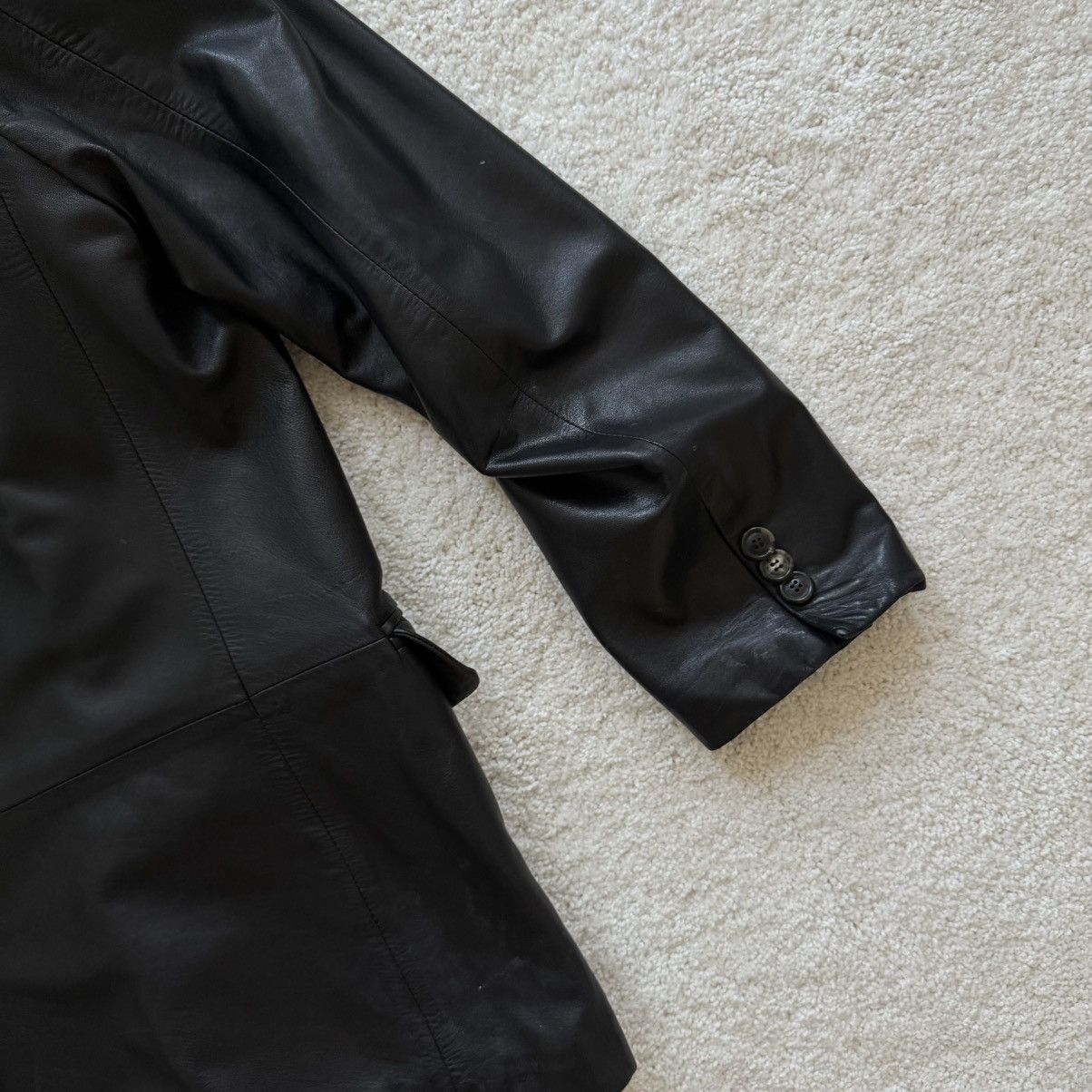 Salvatore Ferragamo Salvatore Ferragamo Leather Blazer Size 52R - 7 Thumbnail