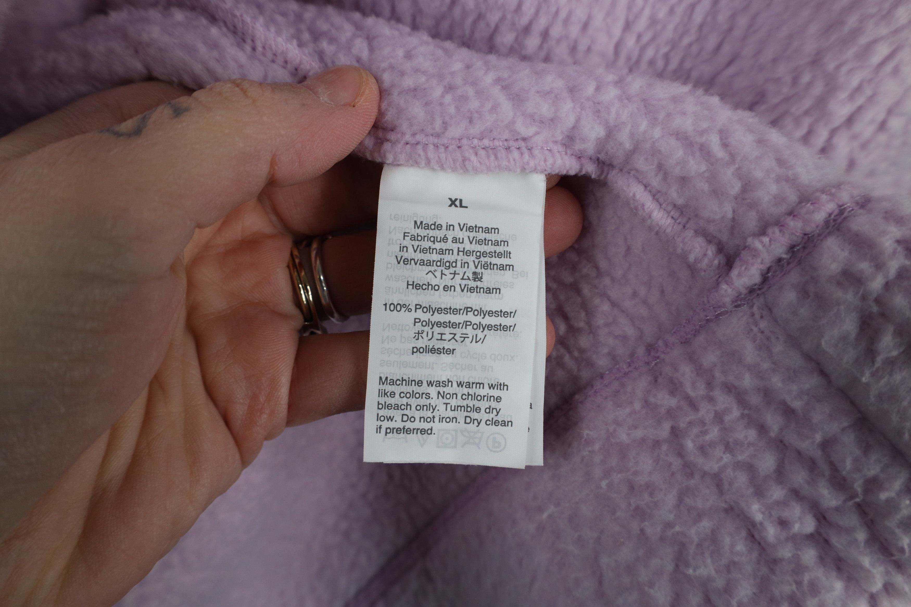 J.Crew × Vintage J Crew Deep Pile Fleece Full Zip Jacket Light Purple Size XL / US 12-14 / IT 48-50 - 8 Thumbnail