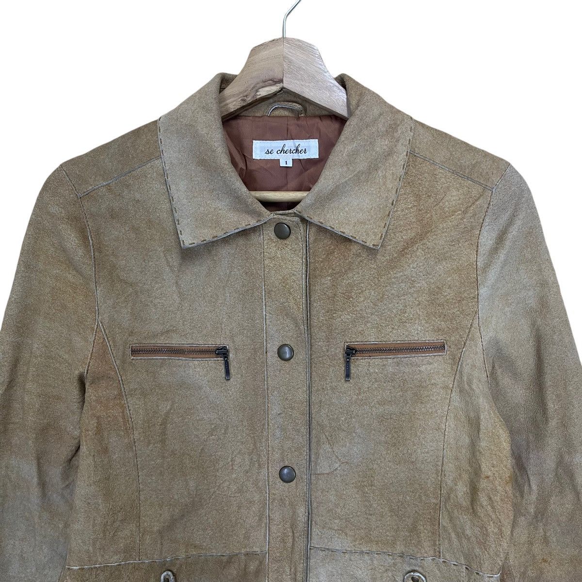 Genuine Leather Vintage 90s Se Chercher Sheepskin Leather Jacket Size XS Size US XS / EU 42 / 0 - 4 Thumbnail