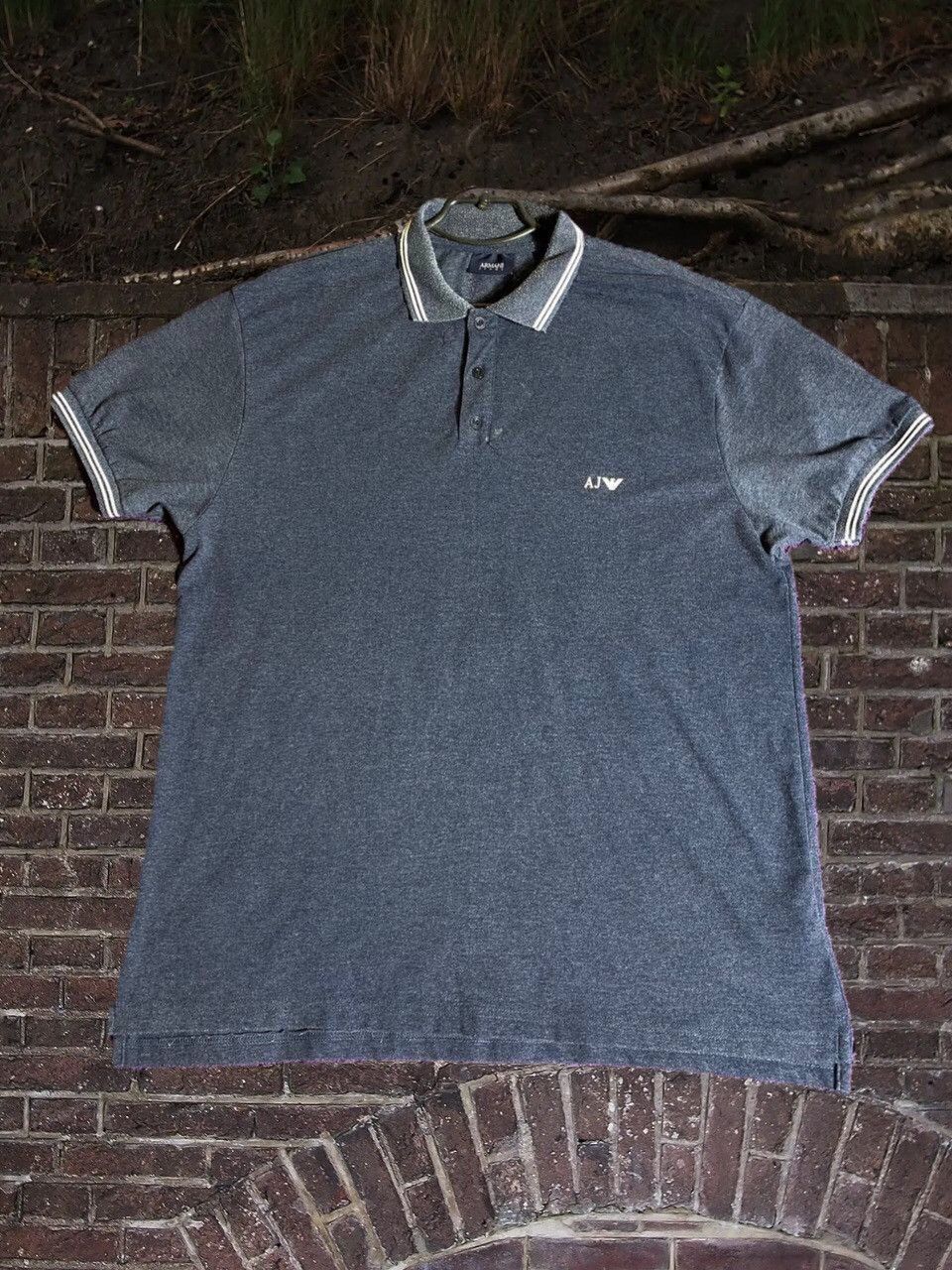 Armani × Vintage Armani Jeans vintage luxury designer basic logo polo tee Size US XL / EU 56 / 4 - 1 Thumbnail