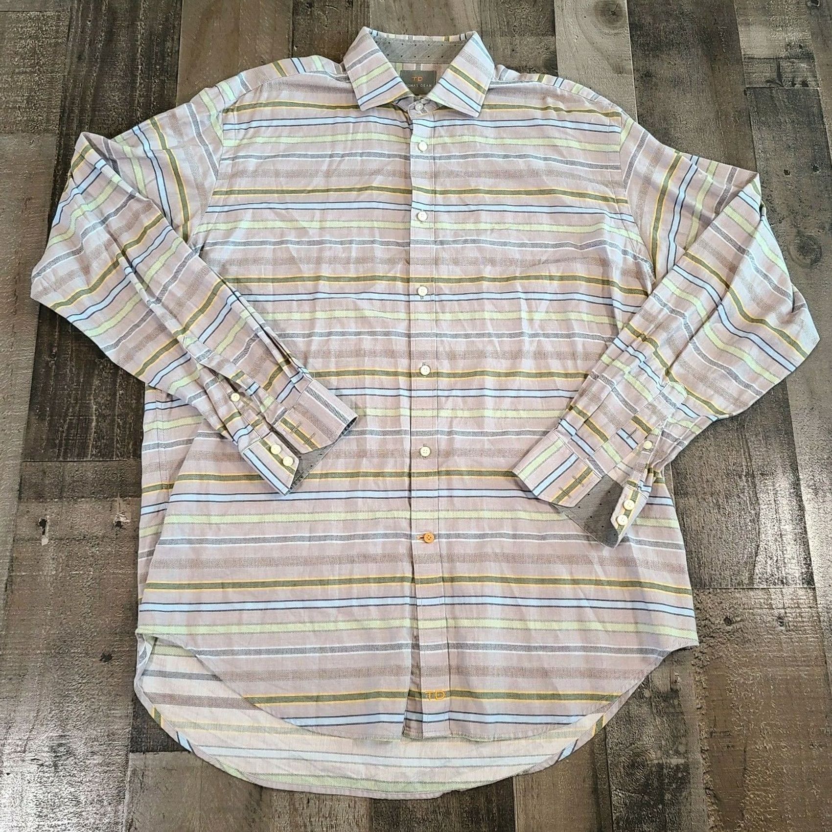 CLOT Thomas Dean Button Up Shirt Mens Large Multicolor Shirtmakers Cloth Striped - Brand New Size US L / EU 52-54 / 3 - 2 Thumbnail