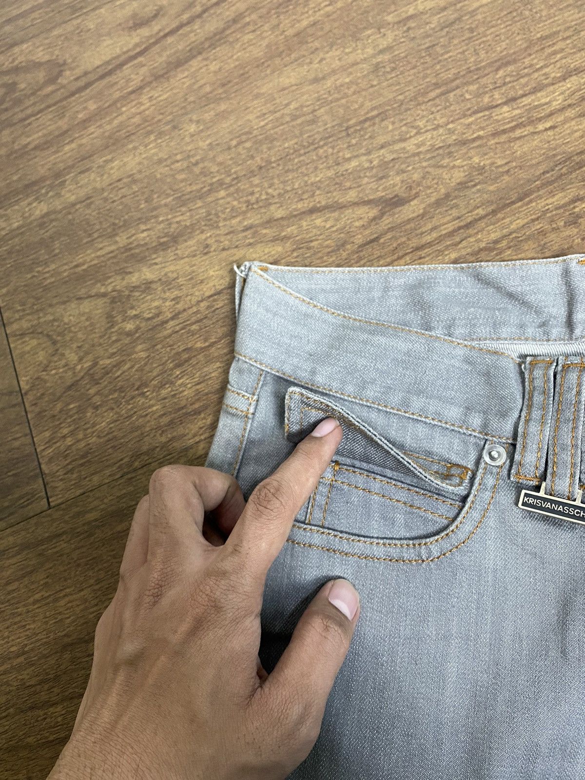 Kris Van Assche 10 Corso Como Exclusive Grey Denim Pants Size US 34 / EU 50 - 7 Thumbnail