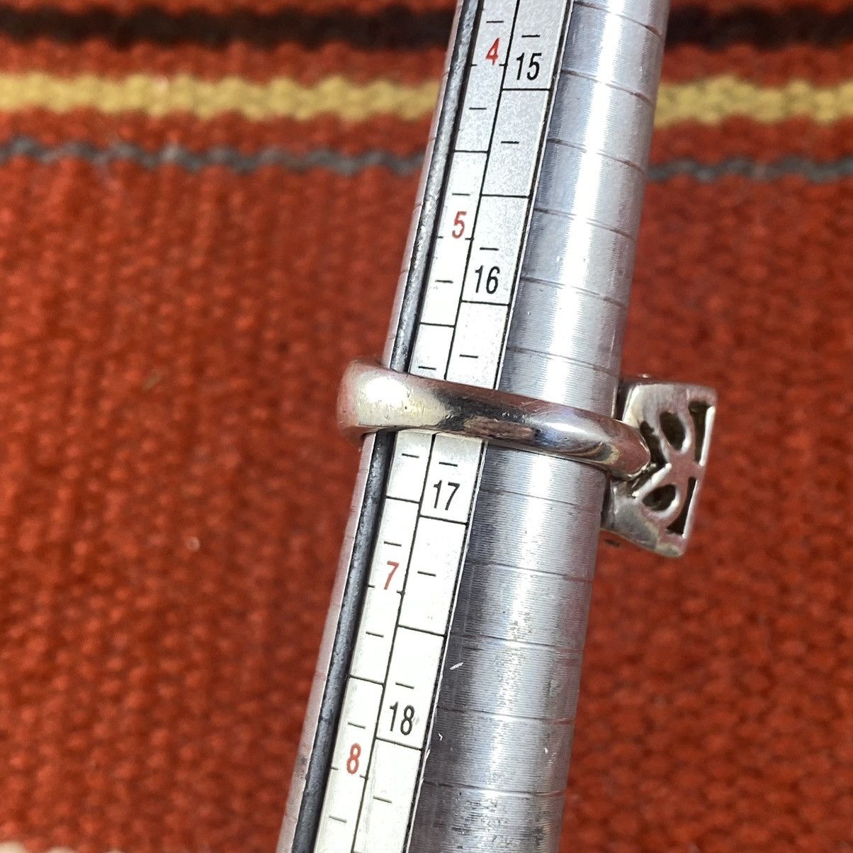 Japanese Brand × Kapital × Vintage Vtg Sterling Silver Moonstone Chunky Square Signet Ring Boho Size ONE SIZE - 10 Thumbnail