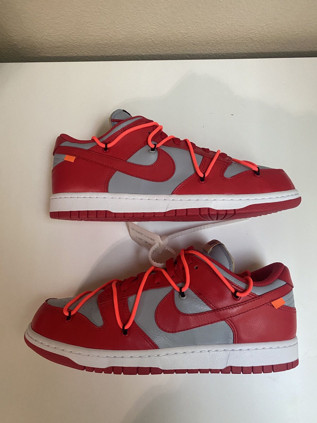 Nike × Off-White Nike Dunk Low OFF-WHITE University Red Size 11 Size US 11 / EU 44 - 2 Thumbnail