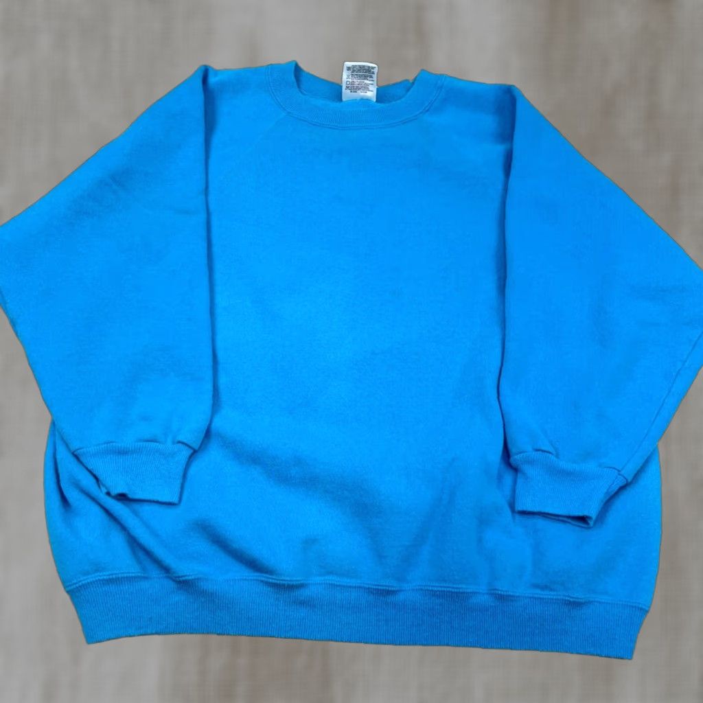 Hanes VINTAGE Hanes Sweatshirt Women 2X Blue Crew Neck Pullover Graphic Embroidered Logo Nature Animal 90s Wolf Cub All Seasons Casual Womens Size XXL / US 16-18 / IT 52-54 - 1 Thumbnail