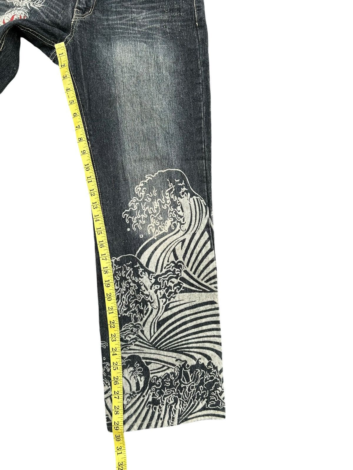 Japanese Brand × Kapital × Vintage Karakuri Tamashii Inspired Japanese GUMU Denim Jeans Rare ☠️ Size US 34 / EU 50 - 18 Thumbnail