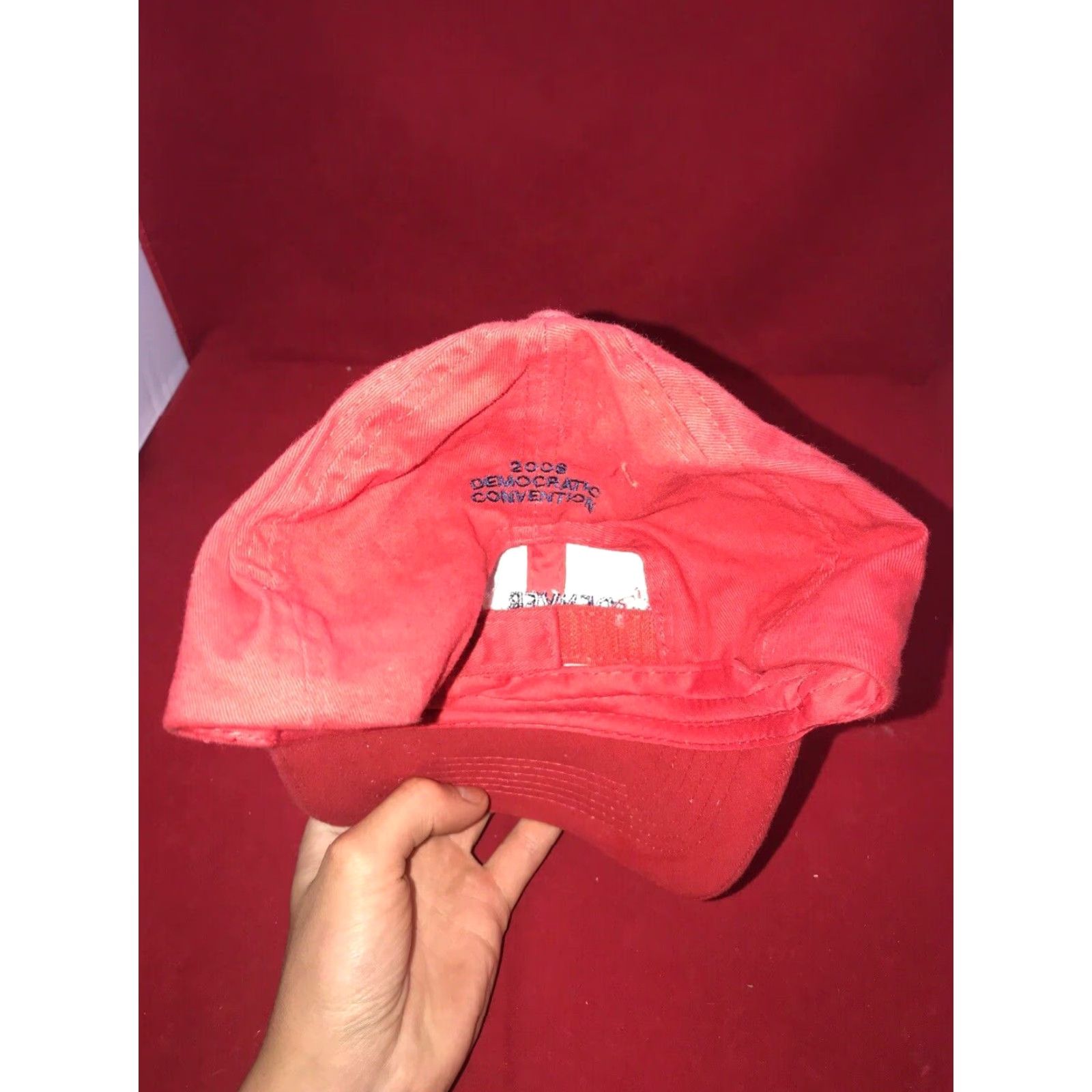 Vintage VINTAGE Democratic National Convention Hat Cap Denver Barrack Obama 2008 Red White Adjustable Men Baseball Trucker Ob ama Hat Mens 2008 Size ONE SIZE - 5 Thumbnail