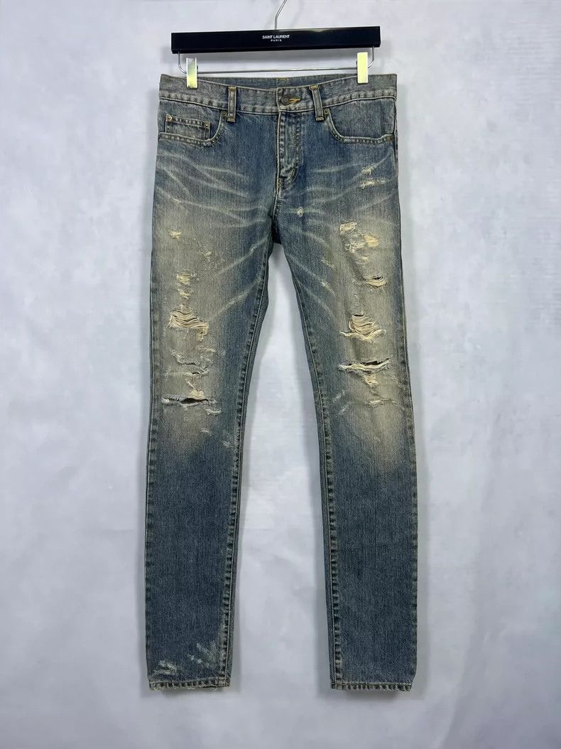 Saint Laurent Paris saint Laurent paris13fwD02 First Year Cat Beard Erosive Bi Size US 30 / EU 46 - 1 Thumbnail