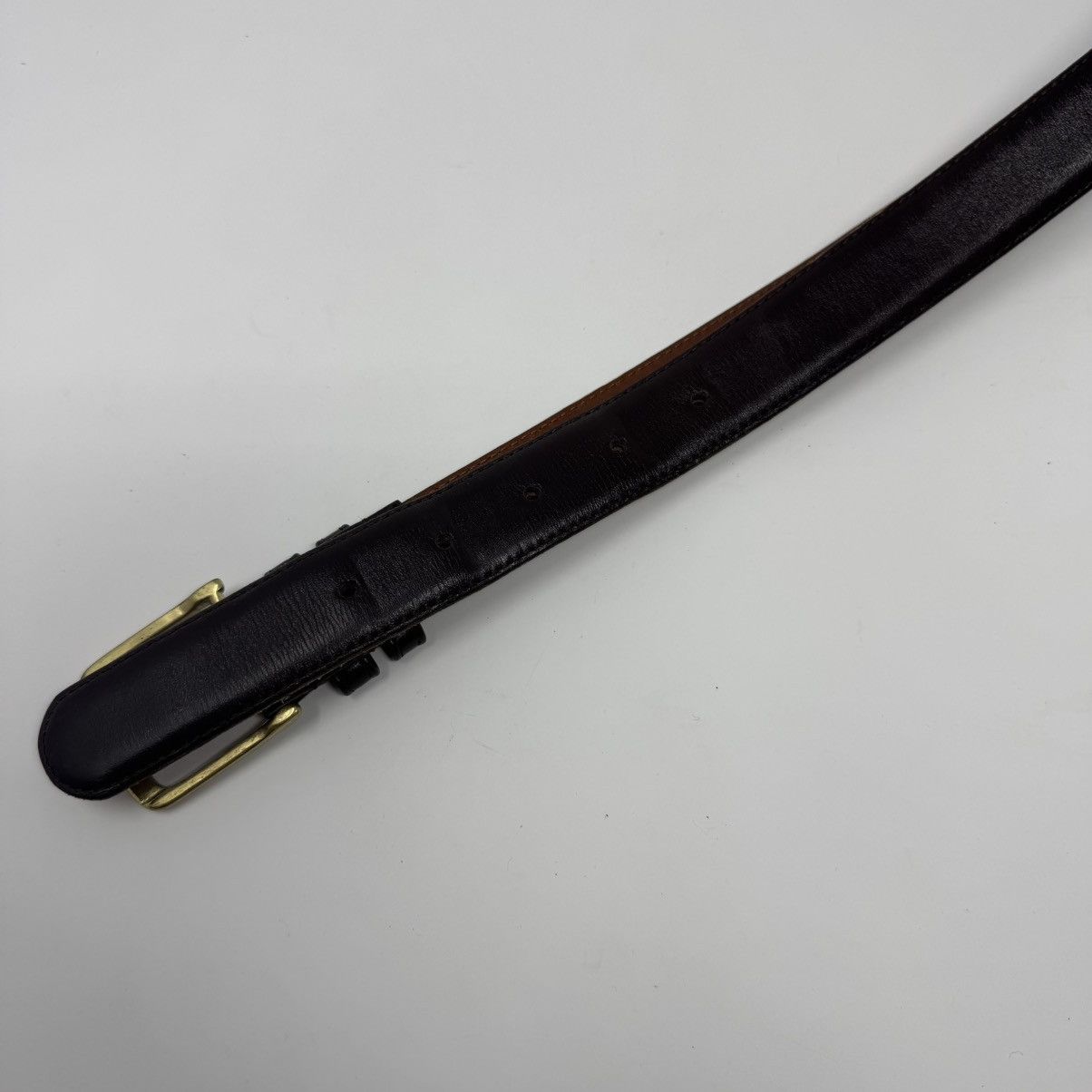 Coach Coach 5800 Burnished Cowhide Brass Buckle Belt Men's 40 Size 40 - 6 Thumbnail