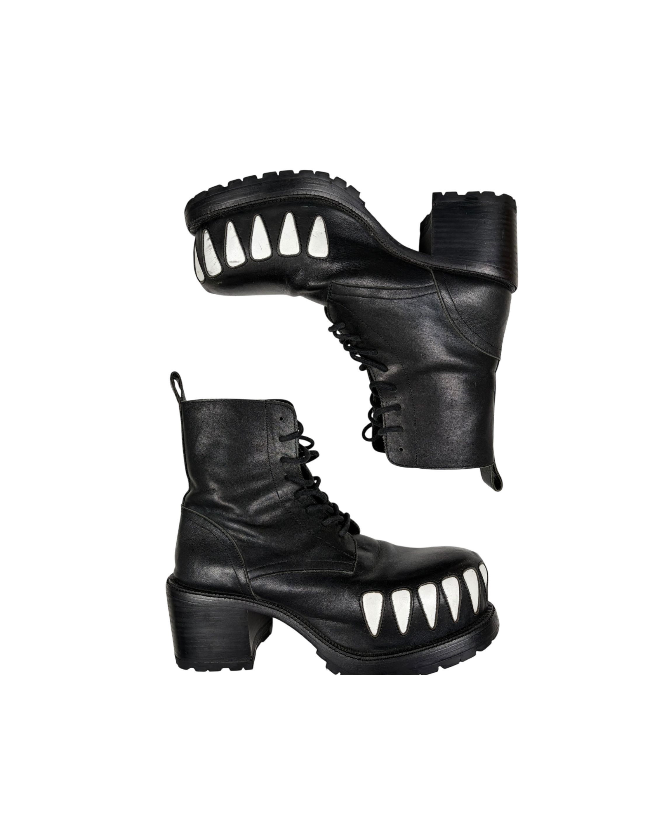 Walter Van Beirendonck Walter Van Beirendonck FW22-23 Hyper Glam 85mm Leather Boots Size US 9 / EU 42 - 1 Thumbnail