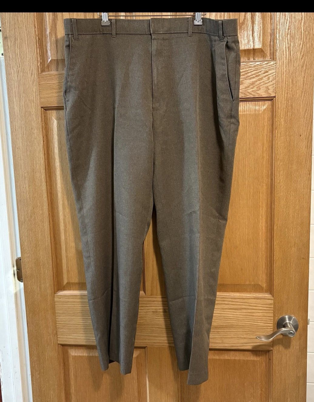 Levi's Vintage Clothing Vtg 70s Levi Action Slack Pant Men’s 41x30 Brown Polyester Size US 41 - 1 Thumbnail