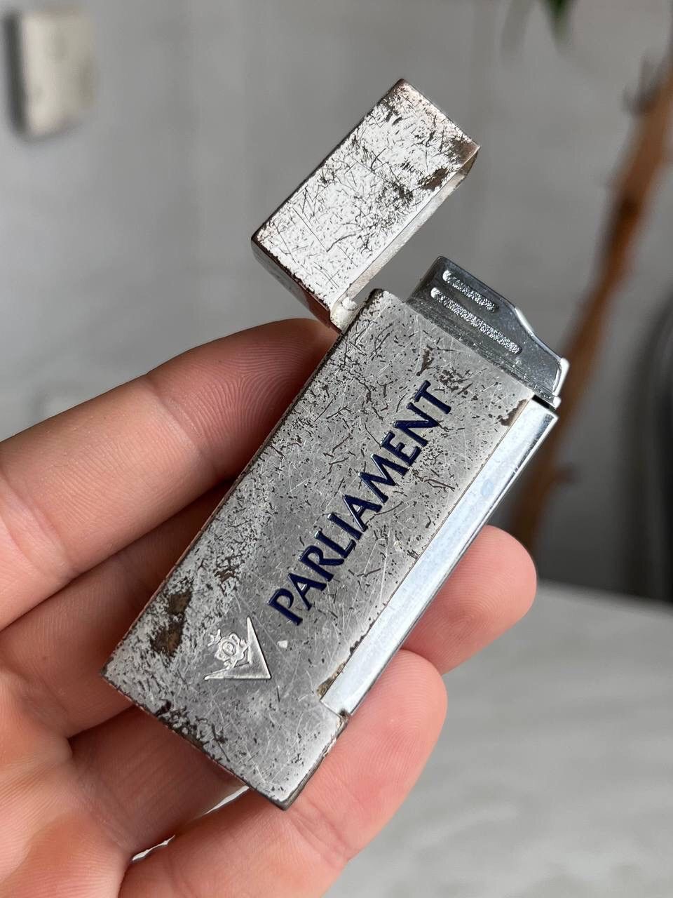 Designer × Vintage Y2K ELEGANCE PARLAMENT GEOMETRIC METAL HEAVY BIG LIGHTER Size ONE SIZE - 2 Thumbnail