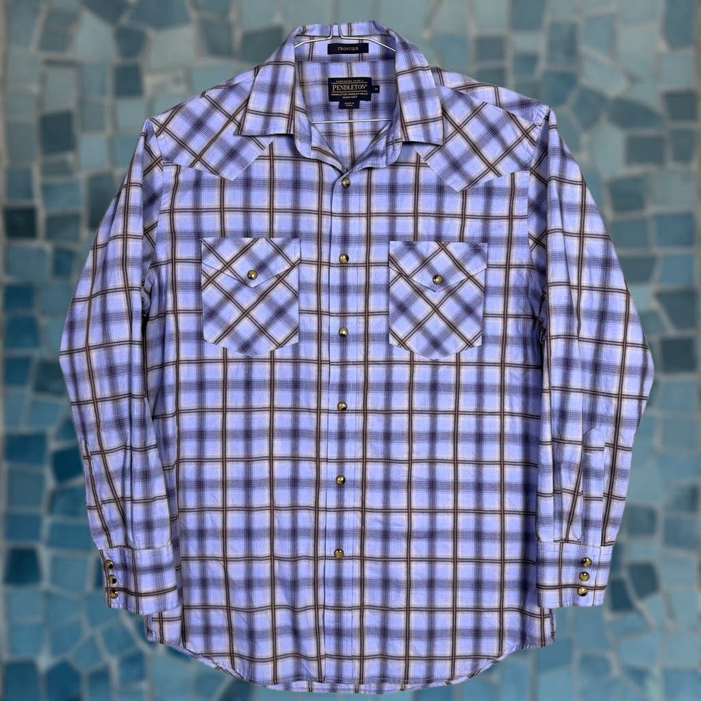 Pendleton Pendleton Shirt Men M Frontier Pearl Snap Plaid Western Cowboy Cotton L/S Size US M / EU 48-50 / 2 - 1 Thumbnail