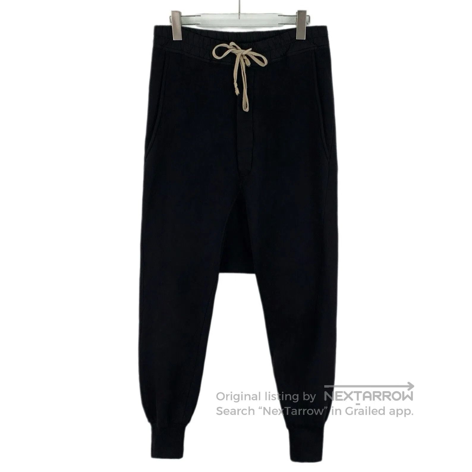 Rick Owens RICK OWENS size S Black Cotton Drawstring Casual Low Rise Size US 27 - 1 Thumbnail