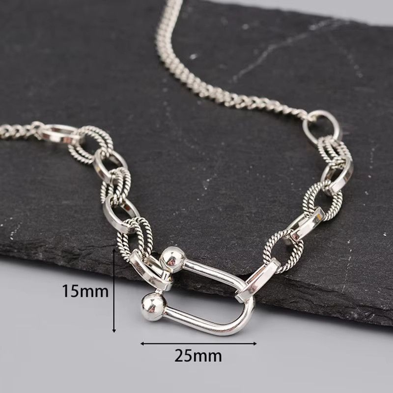 Jewelry Creative Vintage Hip HopU-shaped Necklace Size ONE SIZE - 2 Thumbnail