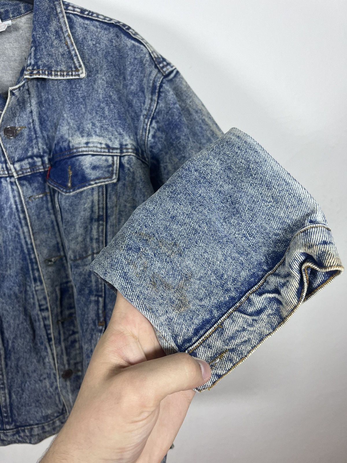 Levi's Vintage Levi’s Denim Jacket Acid Wash Jean Jacket 90’s Size US L / EU 52-54 / 3 - 7 Thumbnail
