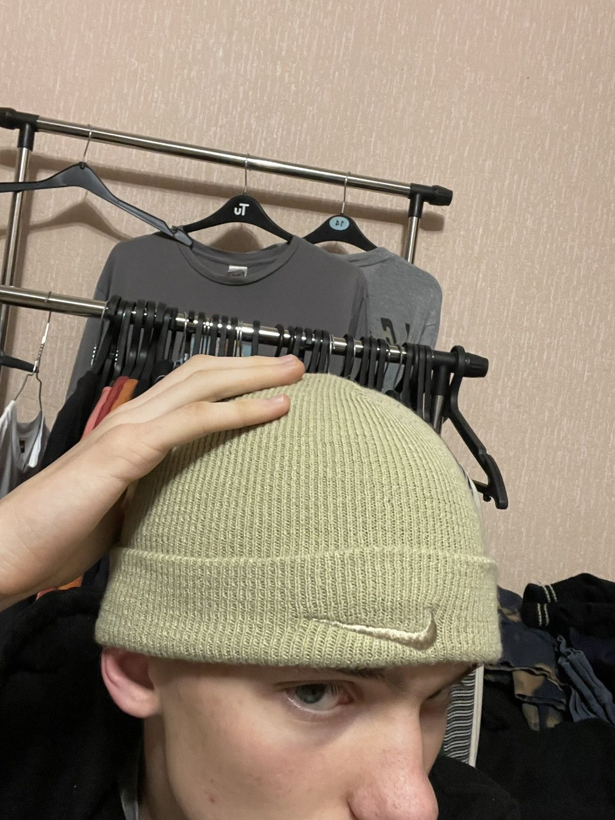 Nike Vintage Nike Swoosh Logo Beanie Hat Size ONE SIZE - 6 Thumbnail