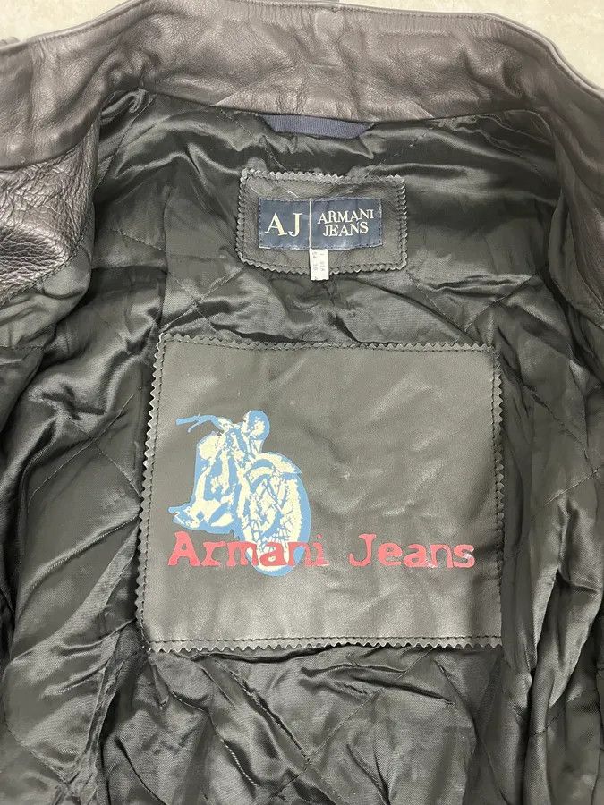 Armani 2000s Armani Hybrid Black & Green Leather Biker Jacket Size US M / EU 48-50 / 2 - 12 Thumbnail