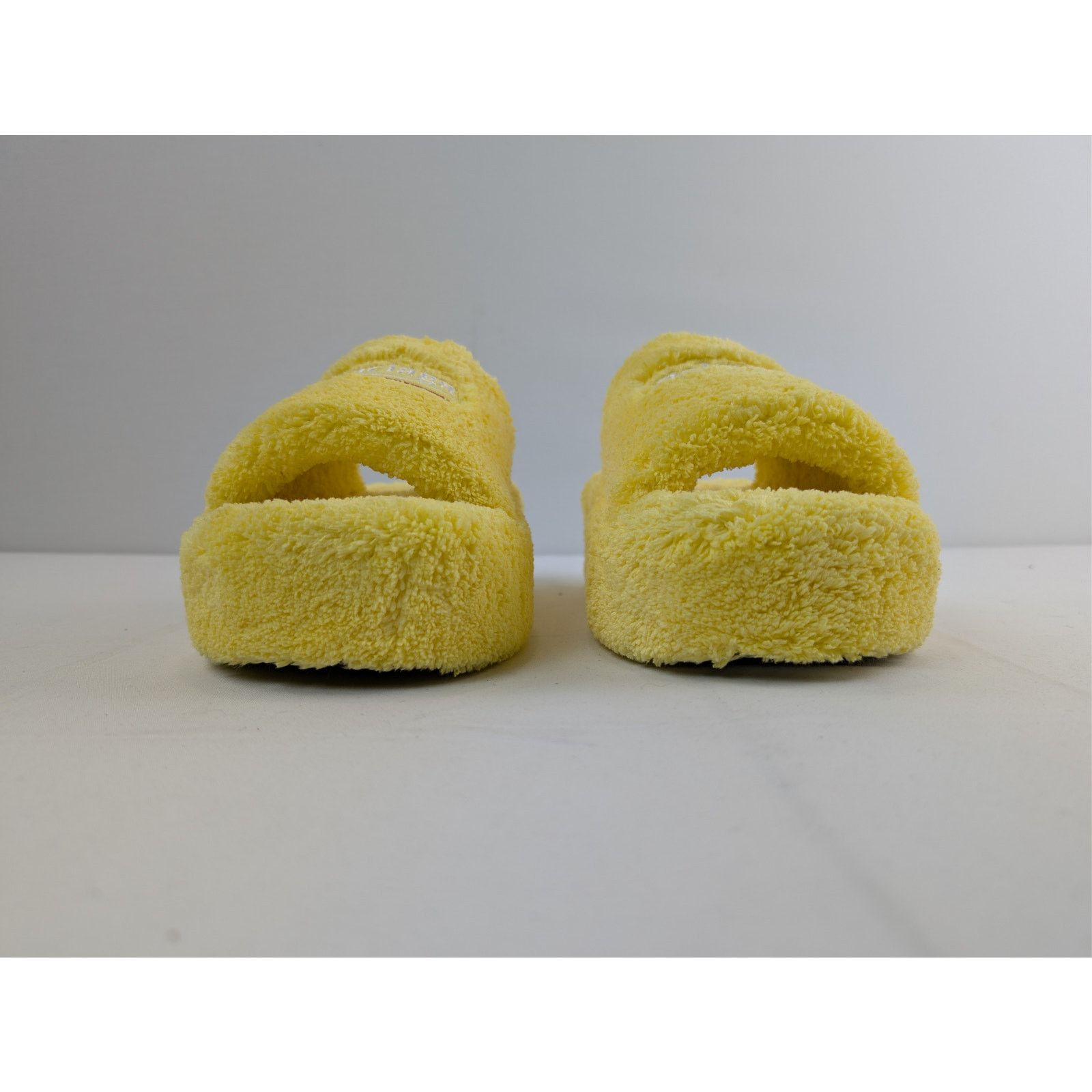 Balenciaga o1rshd1 Furry Platform Slides Slippers in Yellow/White/Red Size US 9 / IT 39 - 9 Thumbnail