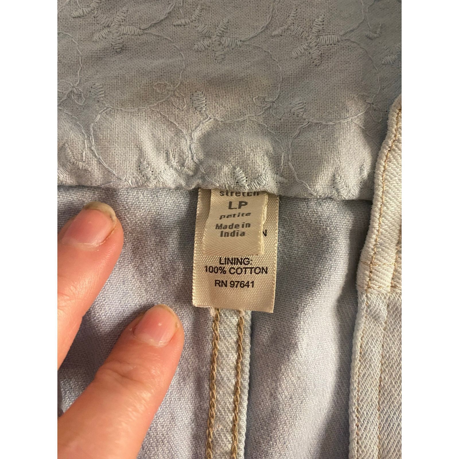 J. Jill Hand Dyed Light Wash Stretch Denim Jacket J. Jill LP Petite Size L / US 10 / IT 46 - 4 Thumbnail