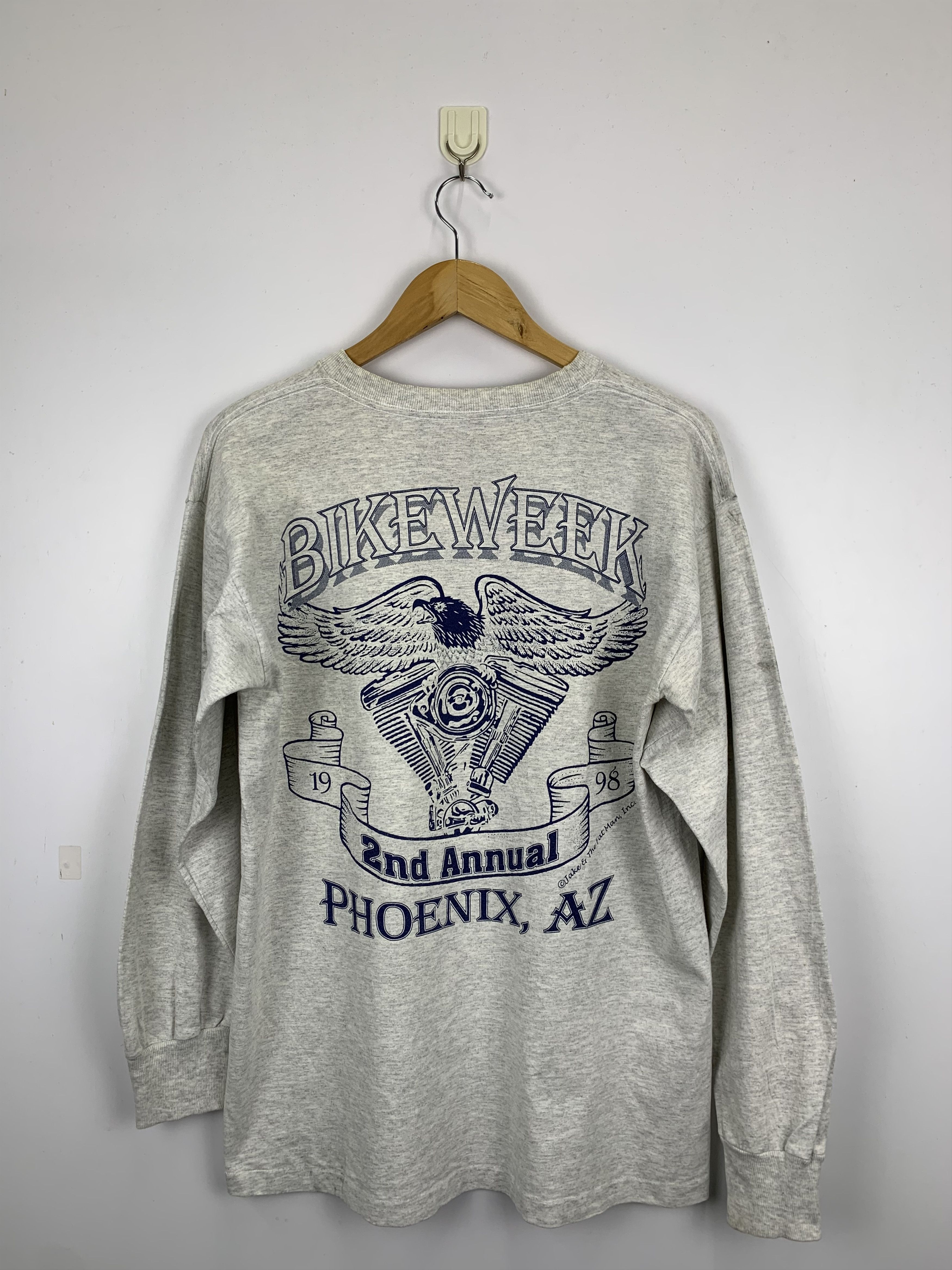 Converse Vintage 90s Converse Bike Week 1998 Long Sleeve Tee TA0043 Size US M / EU 48-50 / 2 - 3 Thumbnail