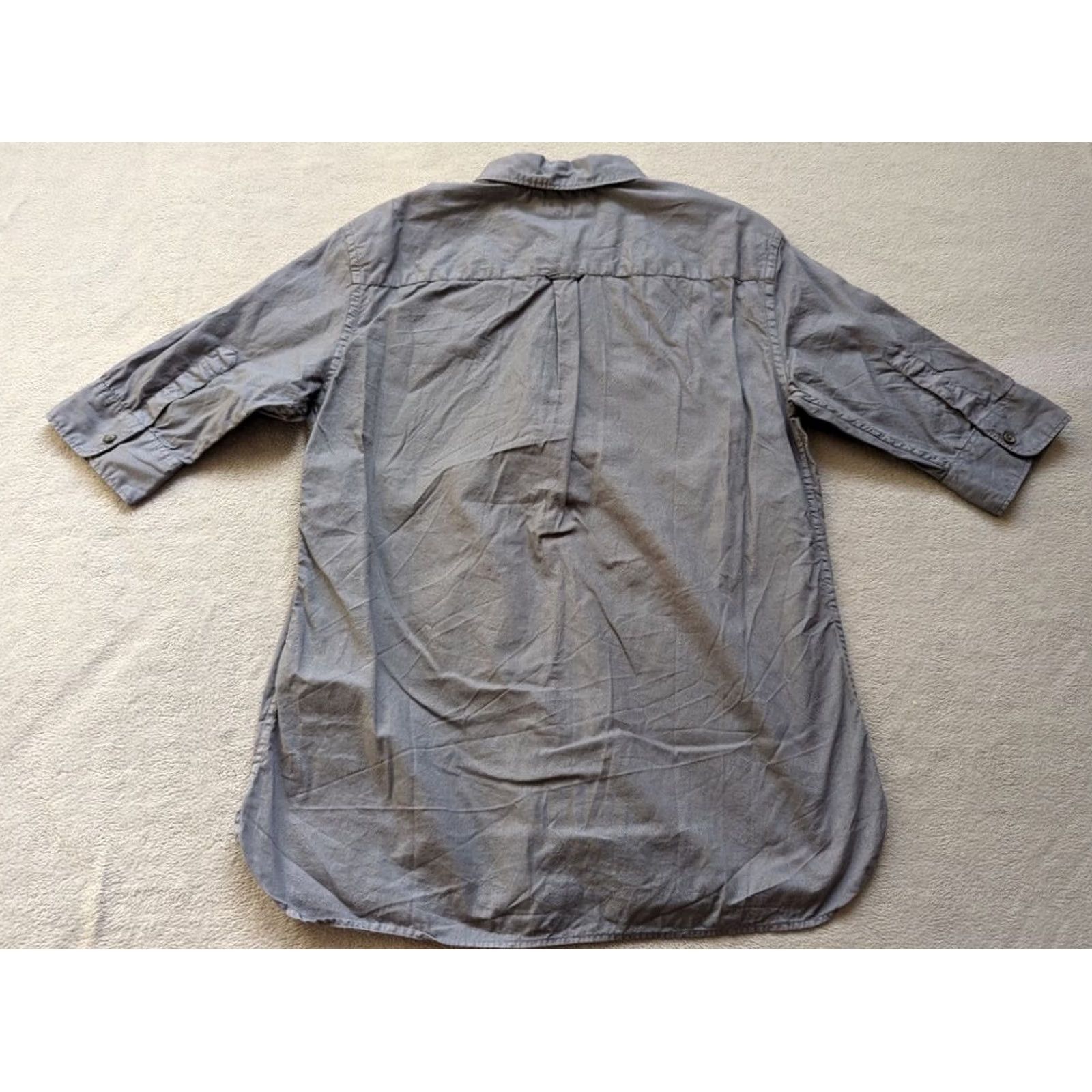 Allsaints ALLSAINTS Button Up Shirt Mens M Dark Gray Short Sleeve Size US M / EU 48-50 / 2 - 6 Thumbnail