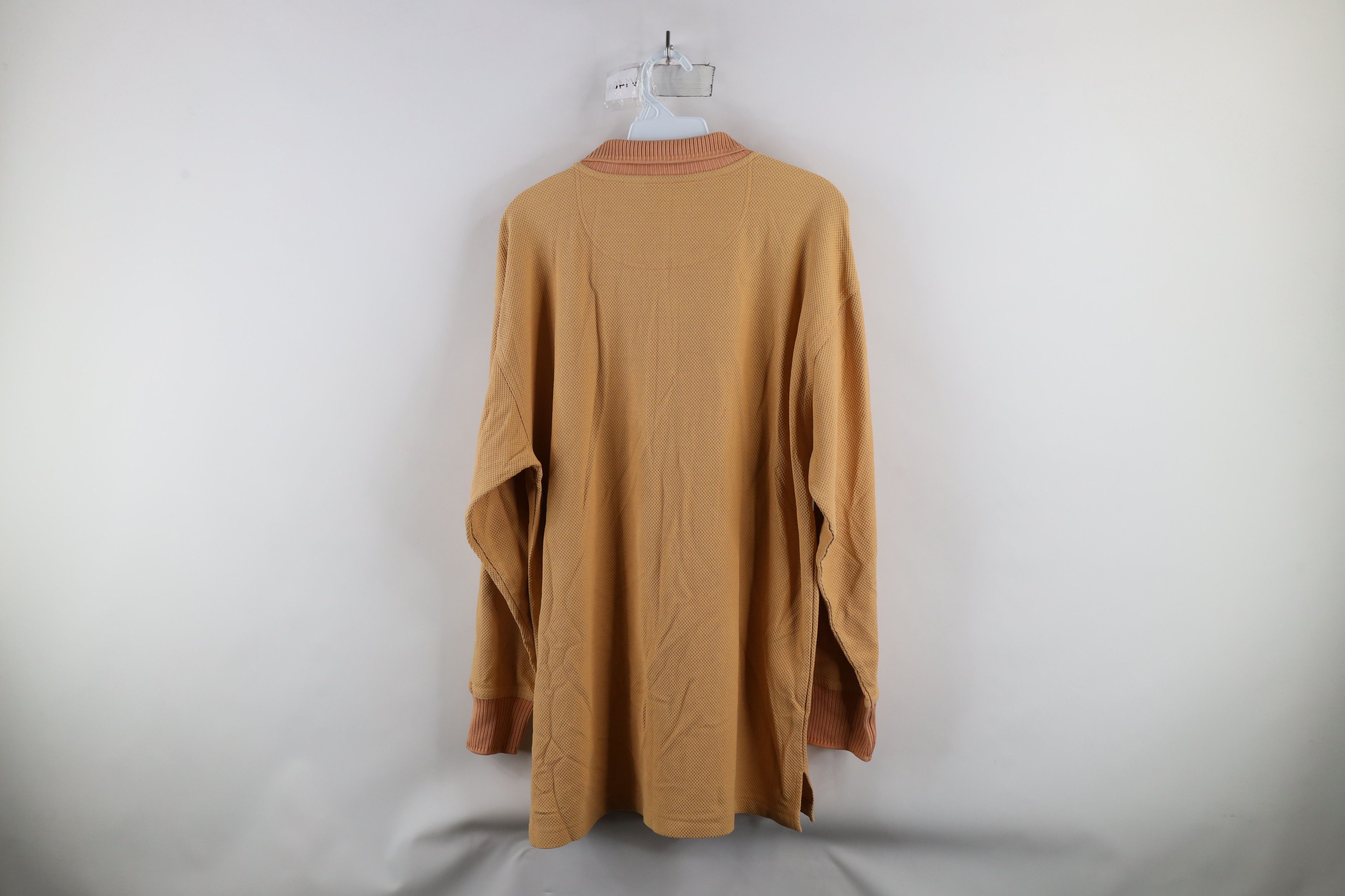 Tommy Bahama × Vintage Vintage Tommy Bahama Silk Blend Knit Long Sleeve Polo Orange Size US L / EU 52-54 / 3 - 10 Thumbnail
