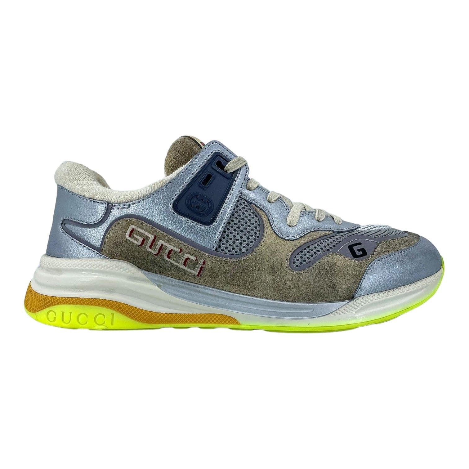 Gucci Ultrapace Sneaker Silver Metallic Size US 8 / EU 41 - 1 Thumbnail