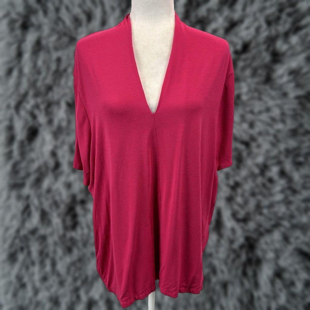 Talbots Talbots T-Shirt Pink Short Sleeve V-Neck 3XP Petites Women Stretch Basic Casual Shirt Size XXL / US 16-18 / IT 52-54 - 1 Thumbnail