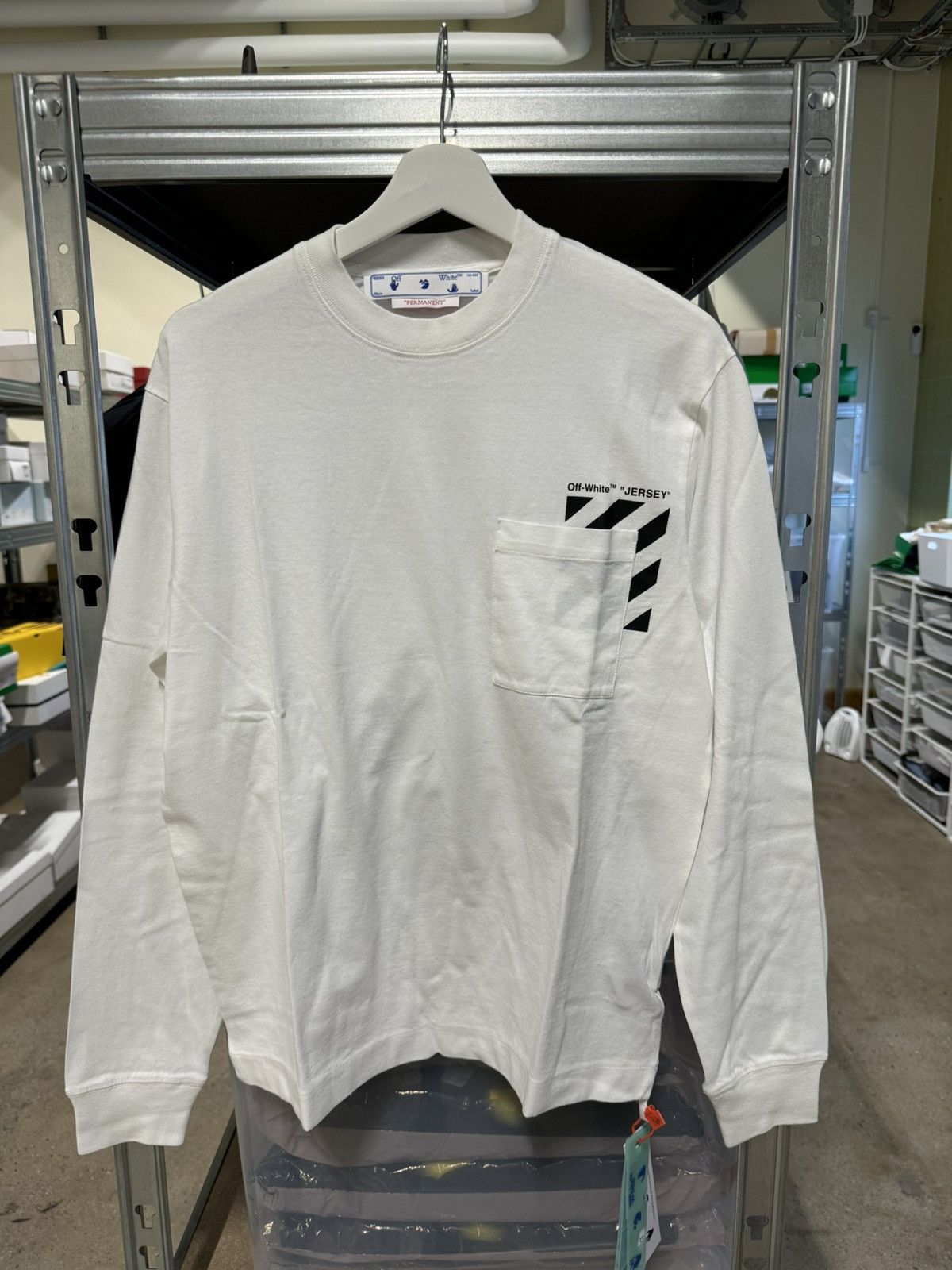 Off-White Off-White Pkt Diag Printed Long Sleeve T-Shirt NEW 475$ Size US S / EU 44-46 / 1 - 1 Thumbnail