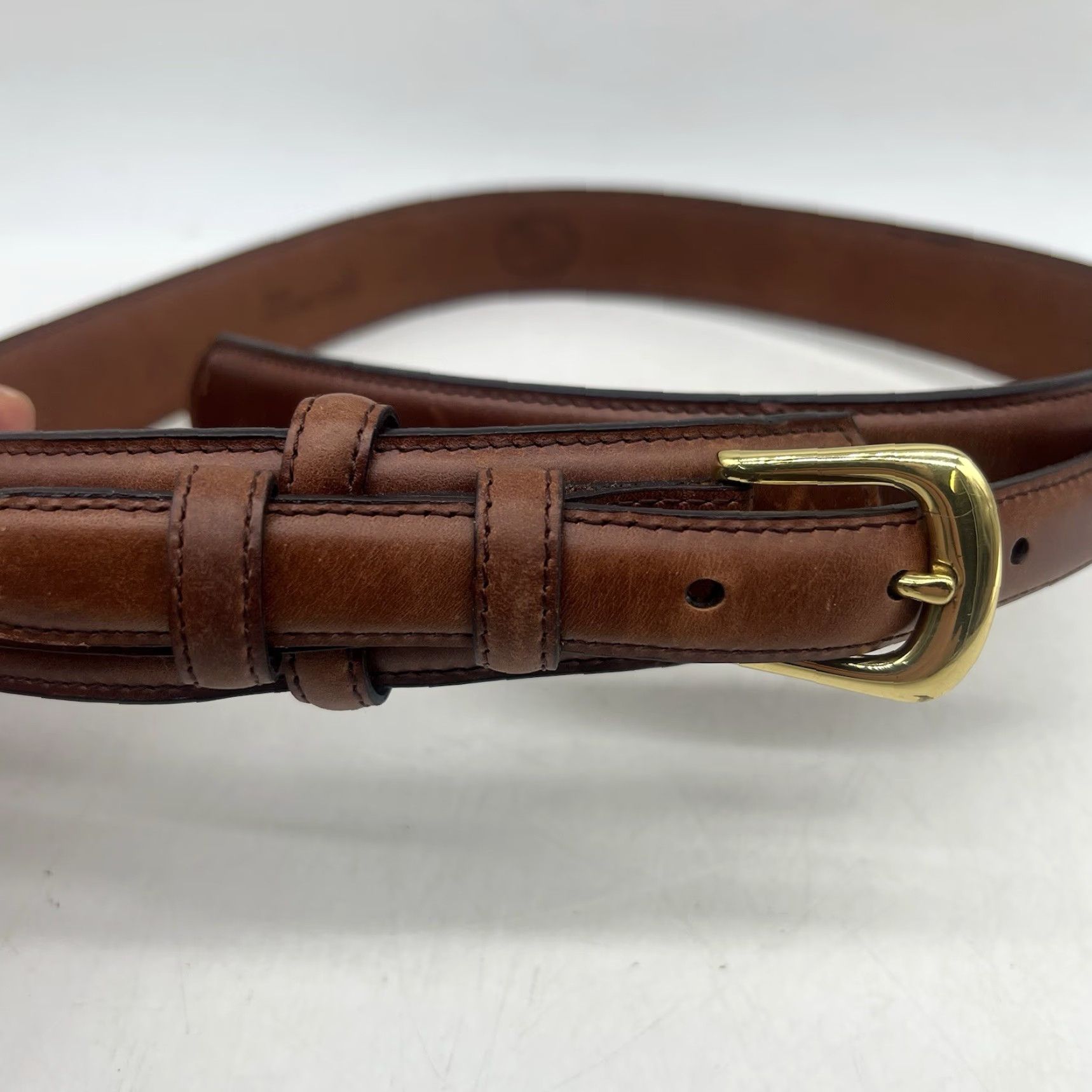Vintage 3-D Belt Womens Brown Leather Bridal Sz 32 #20530 EUC Size ONE SIZE - 2 Thumbnail