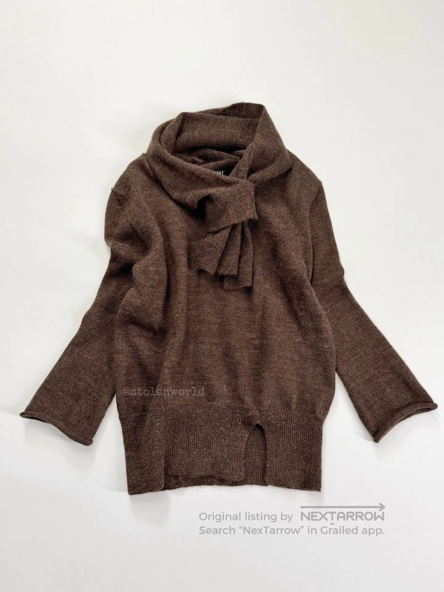 Limi Feu irregular knit top with attached scarf. Size S / US 4 / IT 40 - 5 Thumbnail