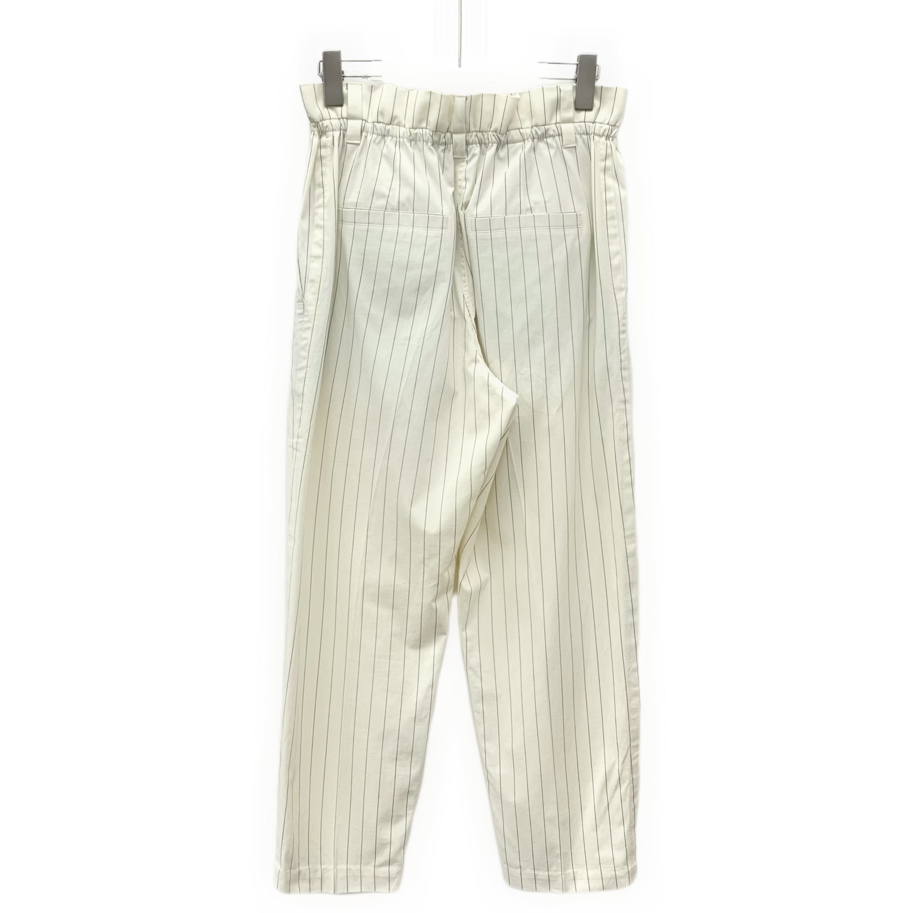 Brunello Cucinelli Brunello Cucinelli Striped Cotton Pants White (40) Size 27" / US 4 / IT 40 - 2 Thumbnail
