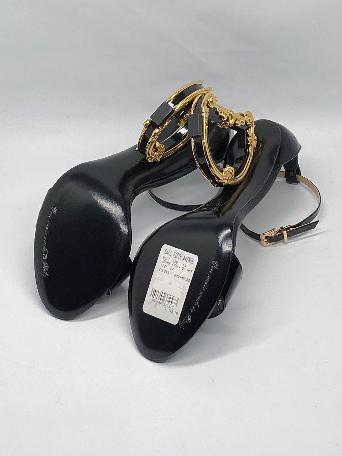 Dolce & Gabbana Dolce&Gabbana Sculpted-Heel DG Leather Sandals size 37 Size US 7 / IT 37 - 12 Thumbnail