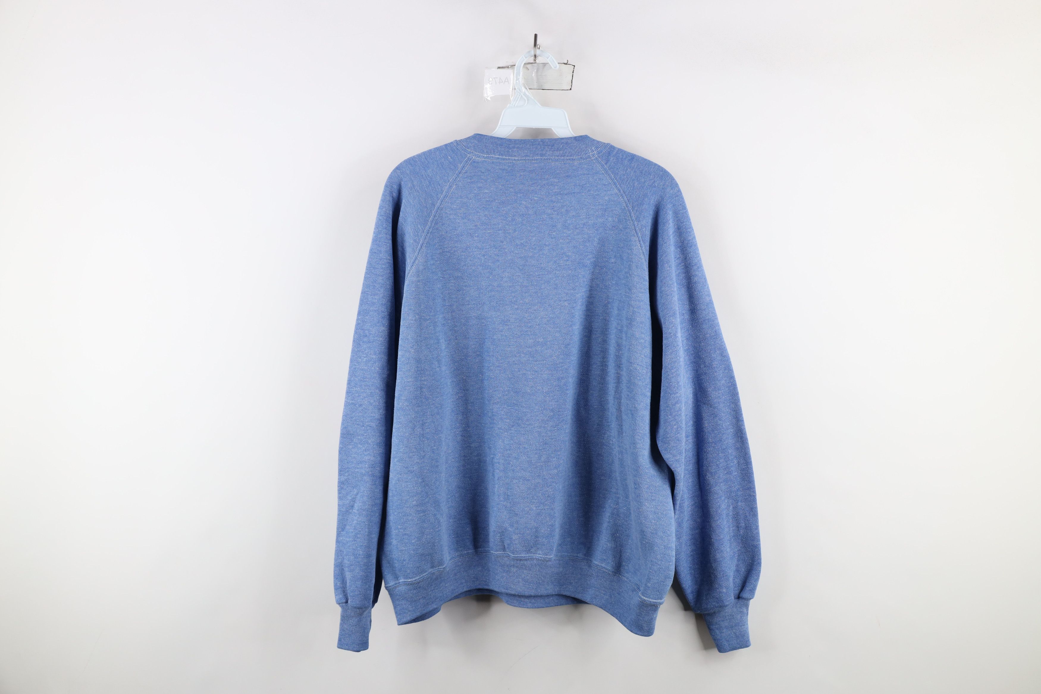 Vintage Vintage 70s Streetwear Boxy Fit Sweatshirt Heather Blue USA Size US M / EU 48-50 / 2 - 10 Thumbnail