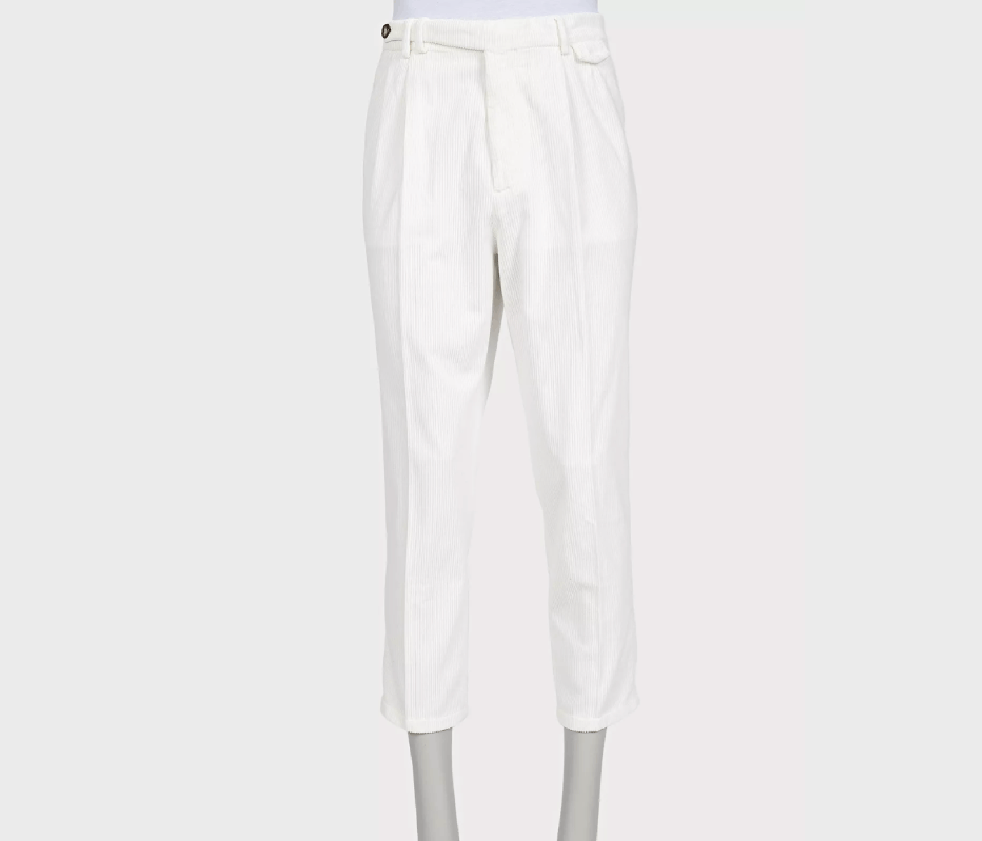 Brunello Cucinelli Brunello Cucinelli White Corduroy Pants IT54 Size US 38 / EU 54 - 1 Thumbnail